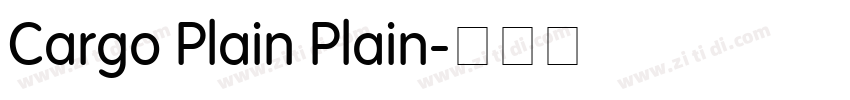 Cargo Plain Plain字体转换